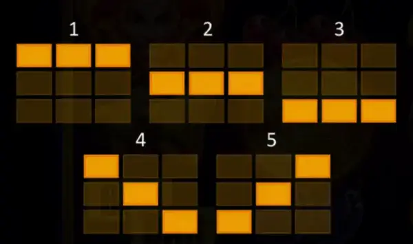 5 fixed paylines on a 3x3 grid in Royal Joker: Hold and Win screenshot